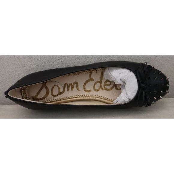 Sam Edelman G5897M3001 Womens Sz 7.5M Black Leather Studded Toe Mirna Flats - Picture 8 of 13